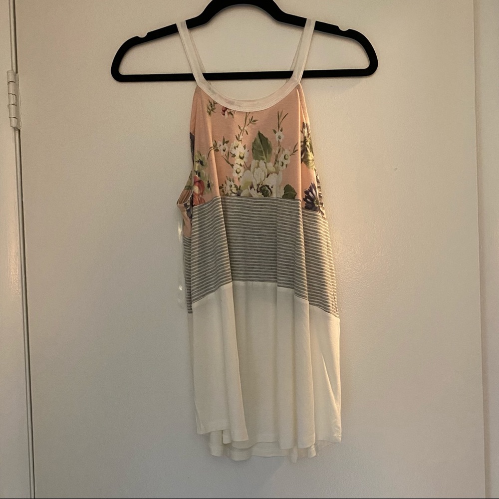 Color block tank top